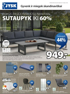 Jysk akcijų leidinys nuo 
      2026-03-17 iki 
      2026-03-30
