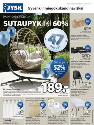 Jysk akcijų leidinys nuo 
      2026-03-31 iki 
      2026-04-13