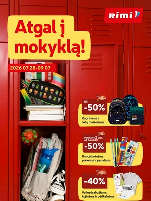 Rimi mokyklinis nuolaidų leidinys nuo 
      2026-07-28 iki 
      2026-09-07