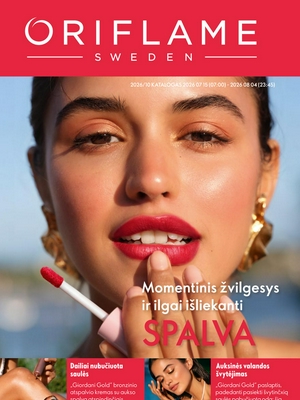Oriflame katalogas nuo 
      2026-07-15 iki 
      2026-08-04