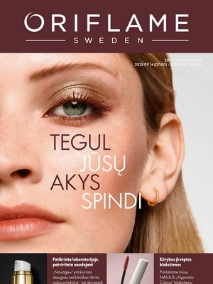 Oriflame katalogas nuo 
      2025-09-14 iki 
      2025-10-07