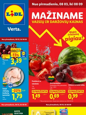 Lidl nuolaidų leidinys nuo 
      2026-08-03 iki 
      2026-08-09