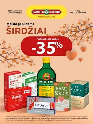 Camelia leidinys nuo 
      2025-11-01 iki 
      2025-11-30