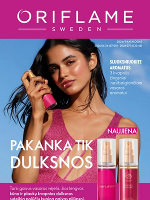Oriflame katalogas nuo 
      2026-06-24 iki 
      2026-07-14