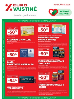 Euro vaistinė katalogas nuo 
      2025-08-01 iki 
      2025-08-31