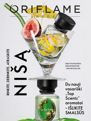 Oriflame nuolaidų katalogas nuo 
      2026-08-05 iki 
      2026-08-25