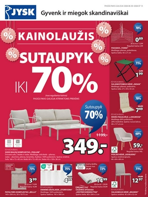 Jysk akcijų leidinys nuo 
      2026-06-30 iki 
      2026-07-13