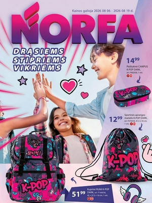 Norfos leidinys nuo 
      2026-08-06 iki 
      2026-08-19