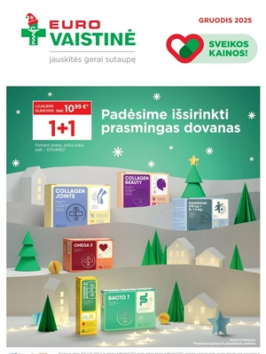 Euro vaistinė katalogas nuo 
      2025-12-01 iki 
      2025-12-31