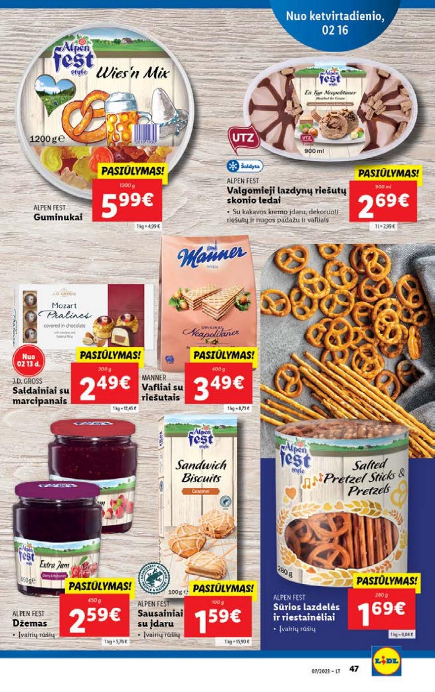 Lidl pasiūlymai akcijos nuo 
  2023-02-13 iki 
  2023-02-19 | Leidinukas.lt puslapis 47