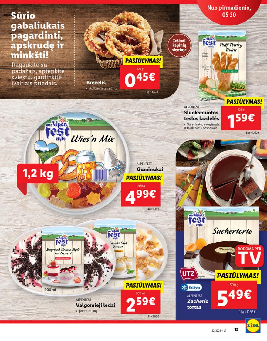 Lidl maisto prekių pasiūlymai akcijos nuo 
  2022-05-30 iki 
  2022-06-05 | Leidinukas.lt puslapis 15