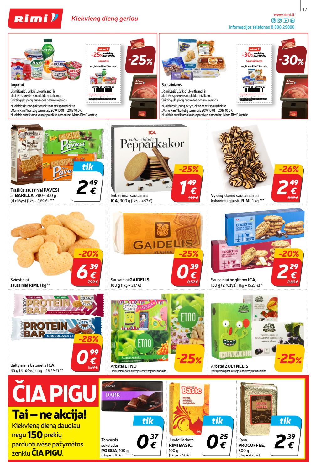 Rimi savaitinis leidinys akcijos nuo 
  2019-10-01 iki 
  2019-10-07 | Leidinukas.lt puslapis 17