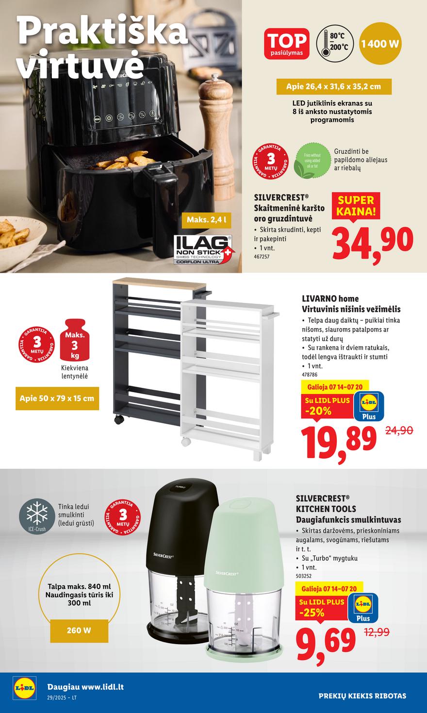 Lidl ne maisto leidinys akcijos nuo 
  2025-07-14 iki 
  2025-07-20 | Leidinukas.lt puslapis 8