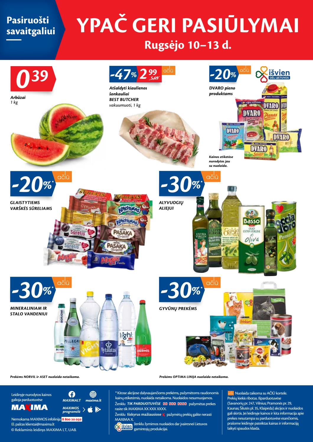 Maxima kaininis leidinys akcijos nuo 
  2020-09-08 iki 
  2020-09-14 | Leidinukas.lt puslapis 32