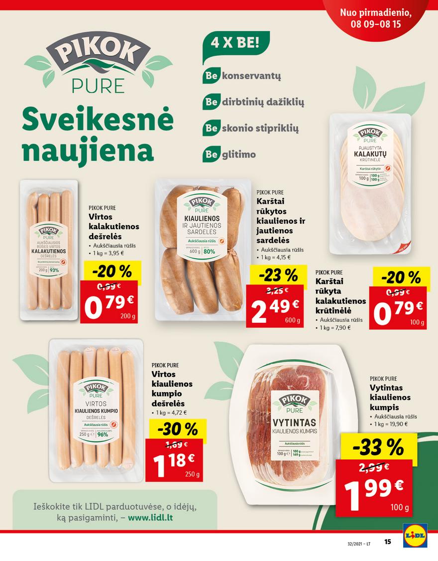 Lidl maisto prekių pasiūlymai akcijos nuo 
  2021-08-09 iki 
  2021-08-15 | Leidinukas.lt puslapis 15