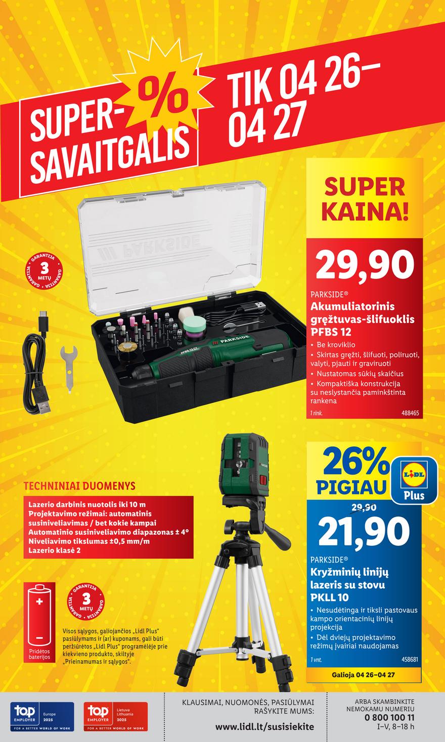 Lidl ne maisto leidinys akcijos nuo 
  2025-04-21 iki 
  2025-04-27 | Leidinukas.lt puslapis 50