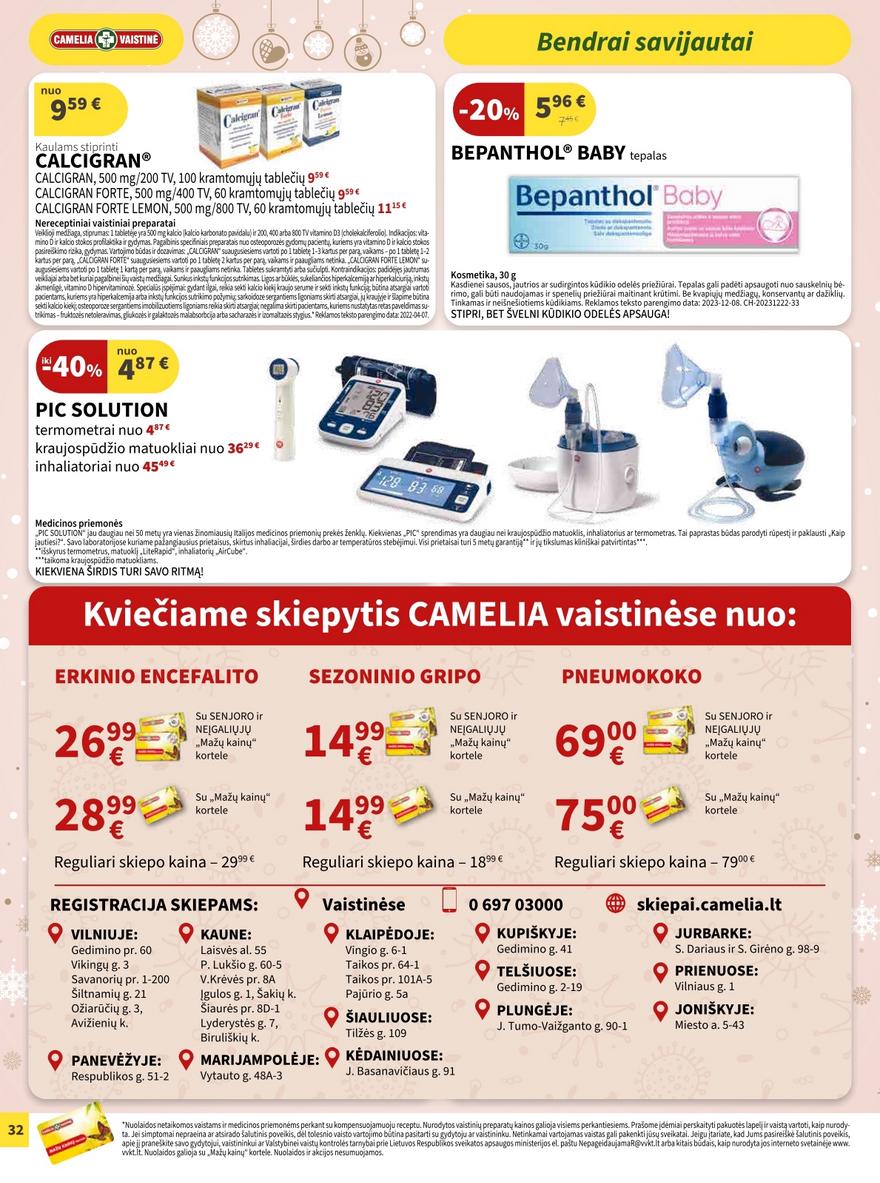 Camelia leidinys akcijos nuo 
  2025-12-01 iki 
  2025-12-31 | Leidinukas.lt puslapis 32