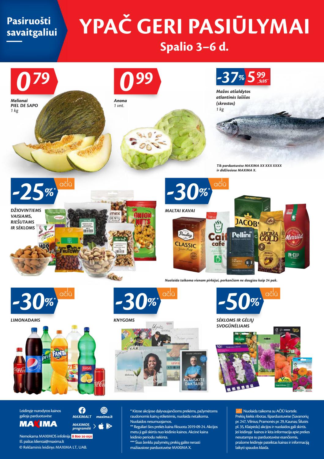 Maxima kaininis leidinys akcijos nuo 
  2019-10-01 iki 
  2019-10-07 | Leidinukas.lt puslapis 20