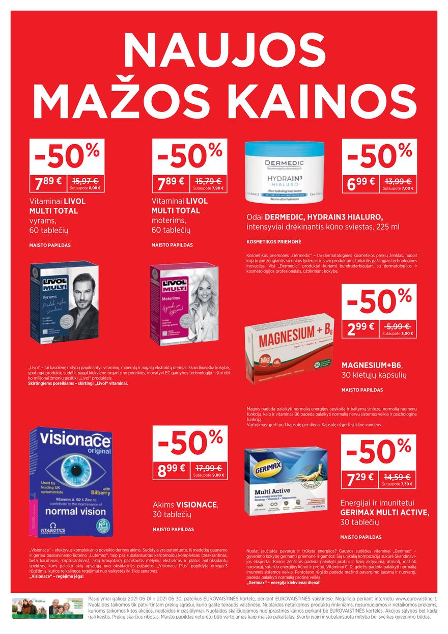 Euro vaistinė leidinys akcijos nuo 
  2021-06-01 iki 
  2021-06-30 | Leidinukas.lt puslapis 2