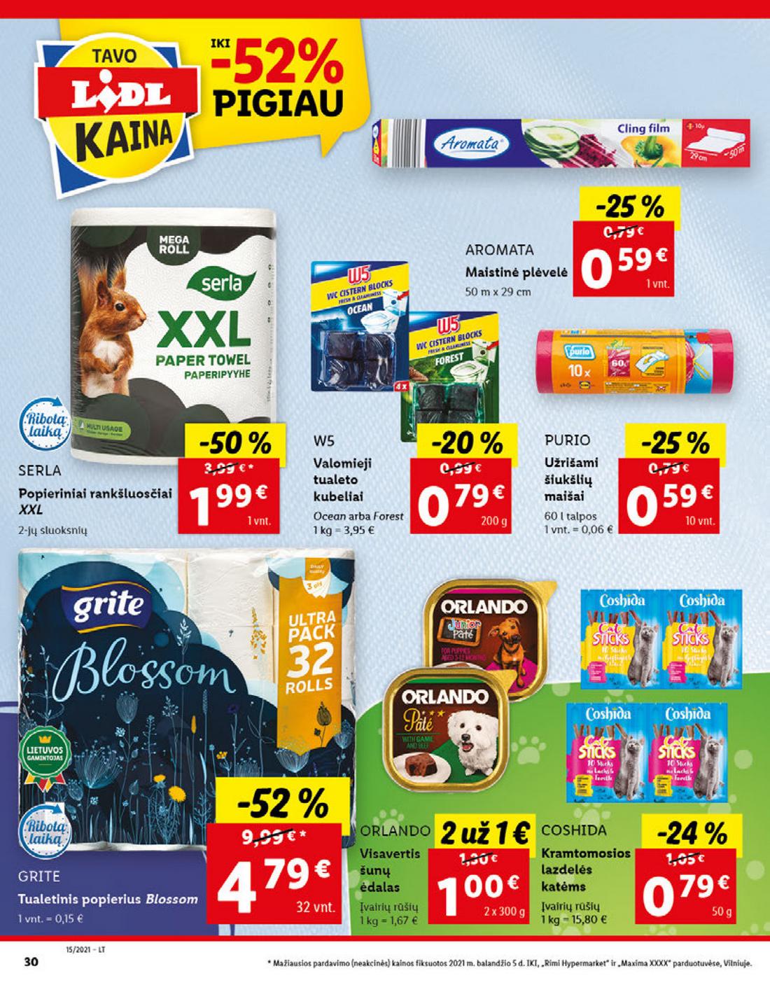 Lidl maisto prekių pasiūlymai akcijos nuo 
  2021-04-12 iki 
  2021-04-18 | Leidinukas.lt puslapis 30