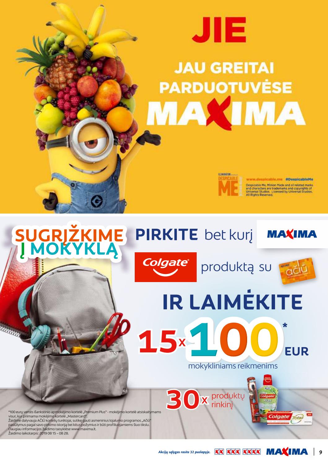 Maxima kaininis leidinys akcijos nuo 
  2019-08-15 iki 
  2019-08-28 | Leidinukas.lt puslapis 9
