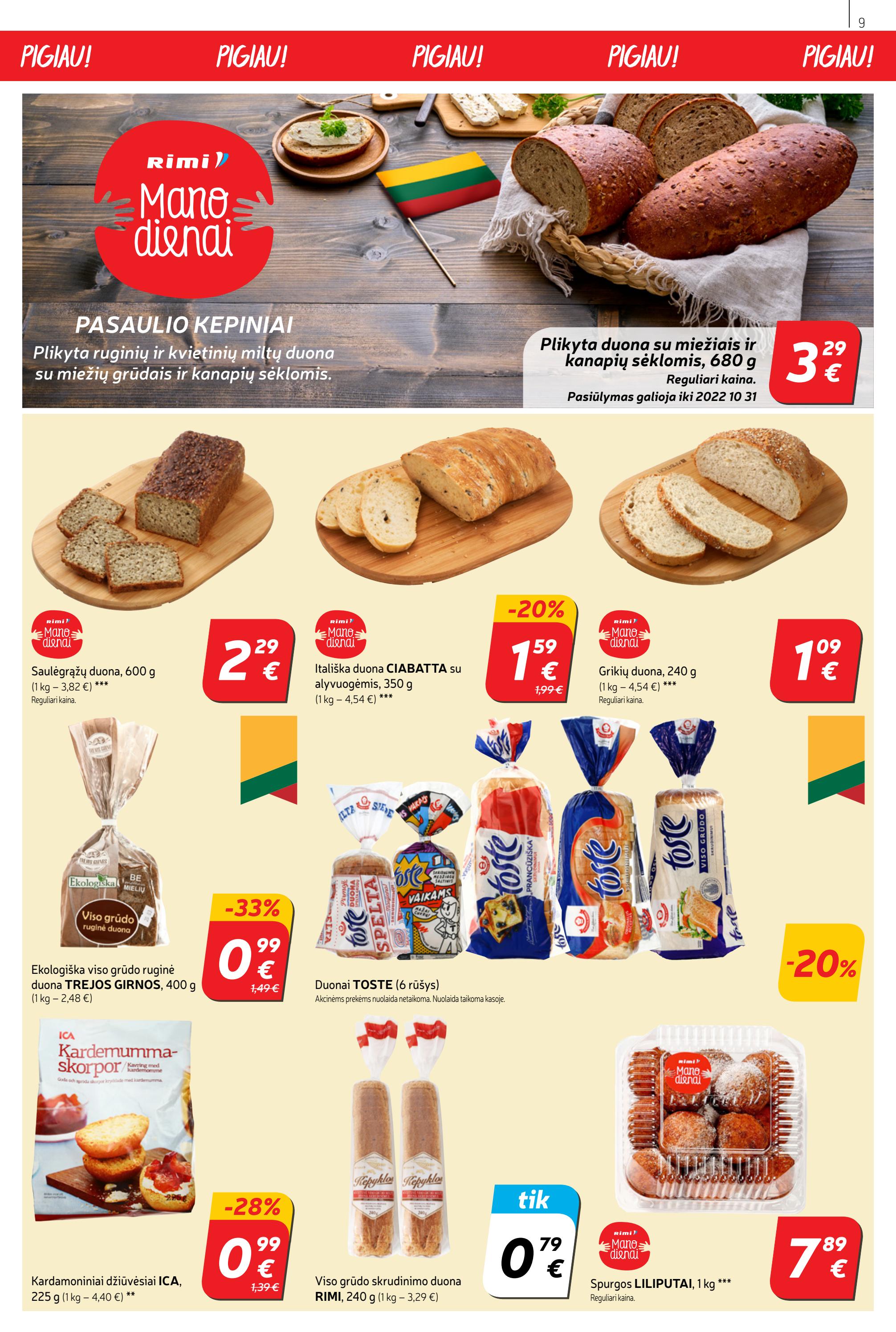 Rimi savaitinis leidinys akcijos nuo 
  2022-10-04 iki 
  2022-10-10 | Leidinukas.lt puslapis 9