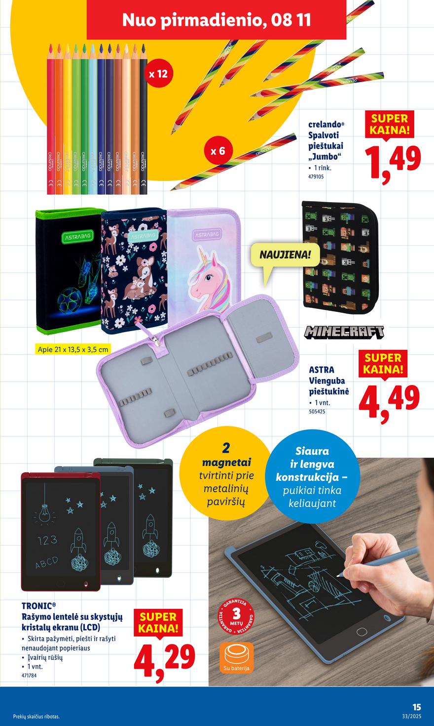 Lidl leidinys akcijos nuo 
  2025-08-11 iki 
  2025-08-17 | Leidinukas.lt puslapis 15