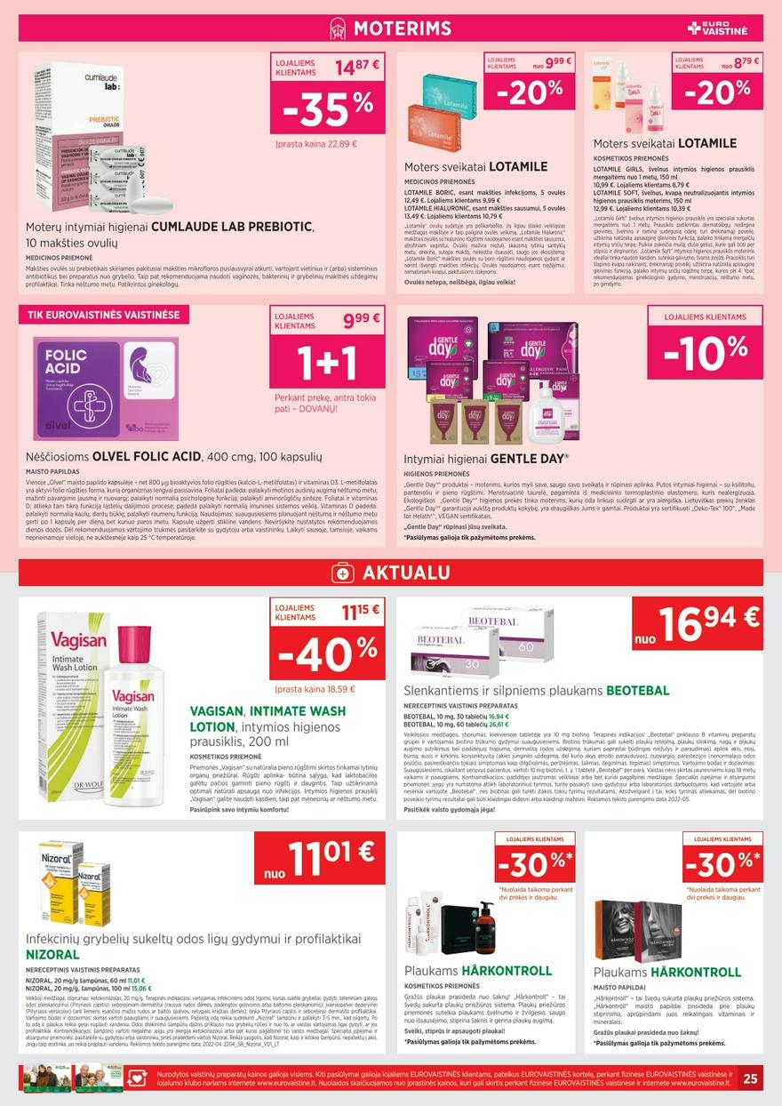 Euro vaistinė katalogas akcijos nuo 
  2025-04-01 iki 
  2025-04-30 | Leidinukas.lt puslapis 25