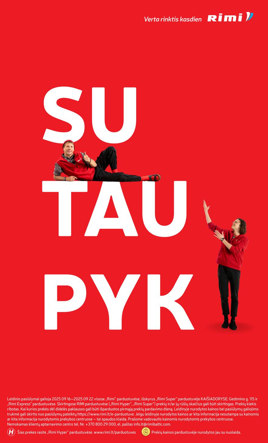 Rimi savaitinis leidinys 38 akcijos nuo
2025-09-16 iki
2025-09-22 | Leidinukas.lt puslapis 39