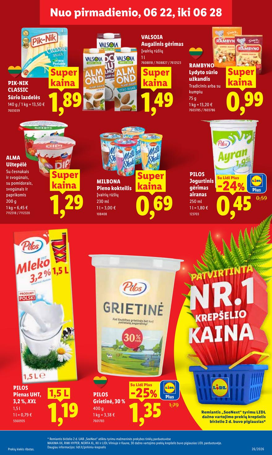 Lidl leidinys akcijos nuo 
  2026-06-22 iki 
  2026-06-28 | Leidinukas.lt puslapis 19