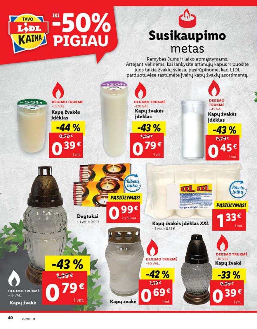 Lidl maisto prekių pasiūlymai akcijos nuo 
  2021-10-11 iki 
  2021-10-17 | Leidinukas.lt puslapis 40