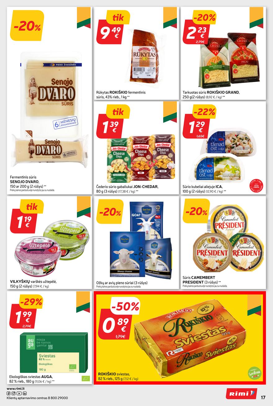 Rimi savaitinis leidinys akcijos nuo 
  2024-01-23 iki 
  2024-01-29 | Leidinukas.lt puslapis 17