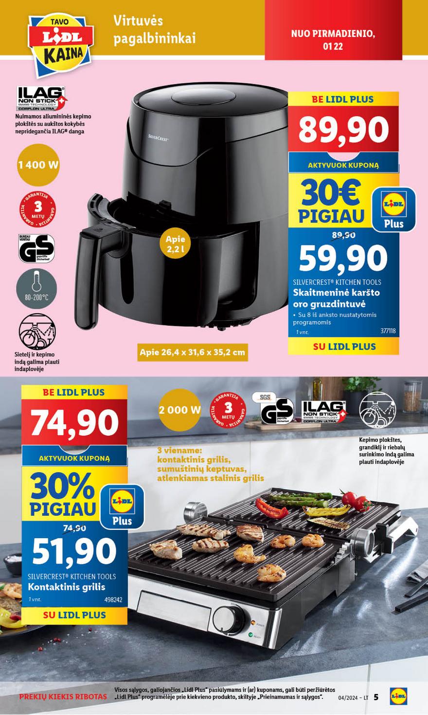 Lidl pasiūlymai akcijos nuo 
  2024-01-22 iki 
  2024-01-28 | Leidinukas.lt puslapis 5