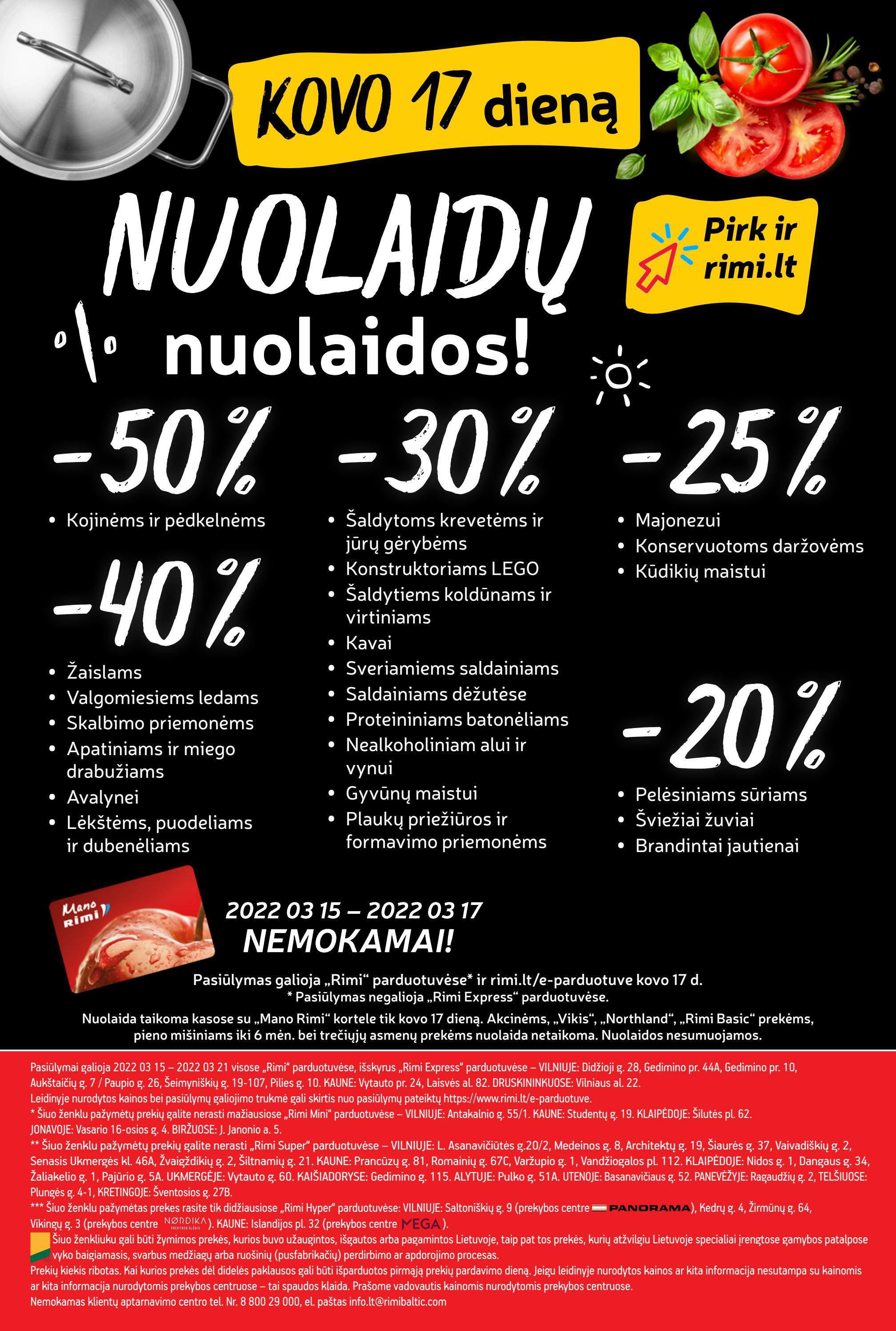 Rimi savaitinis leidinys akcijos nuo 
  2022-03-15 iki 
  2022-03-21 | Leidinukas.lt puslapis 24