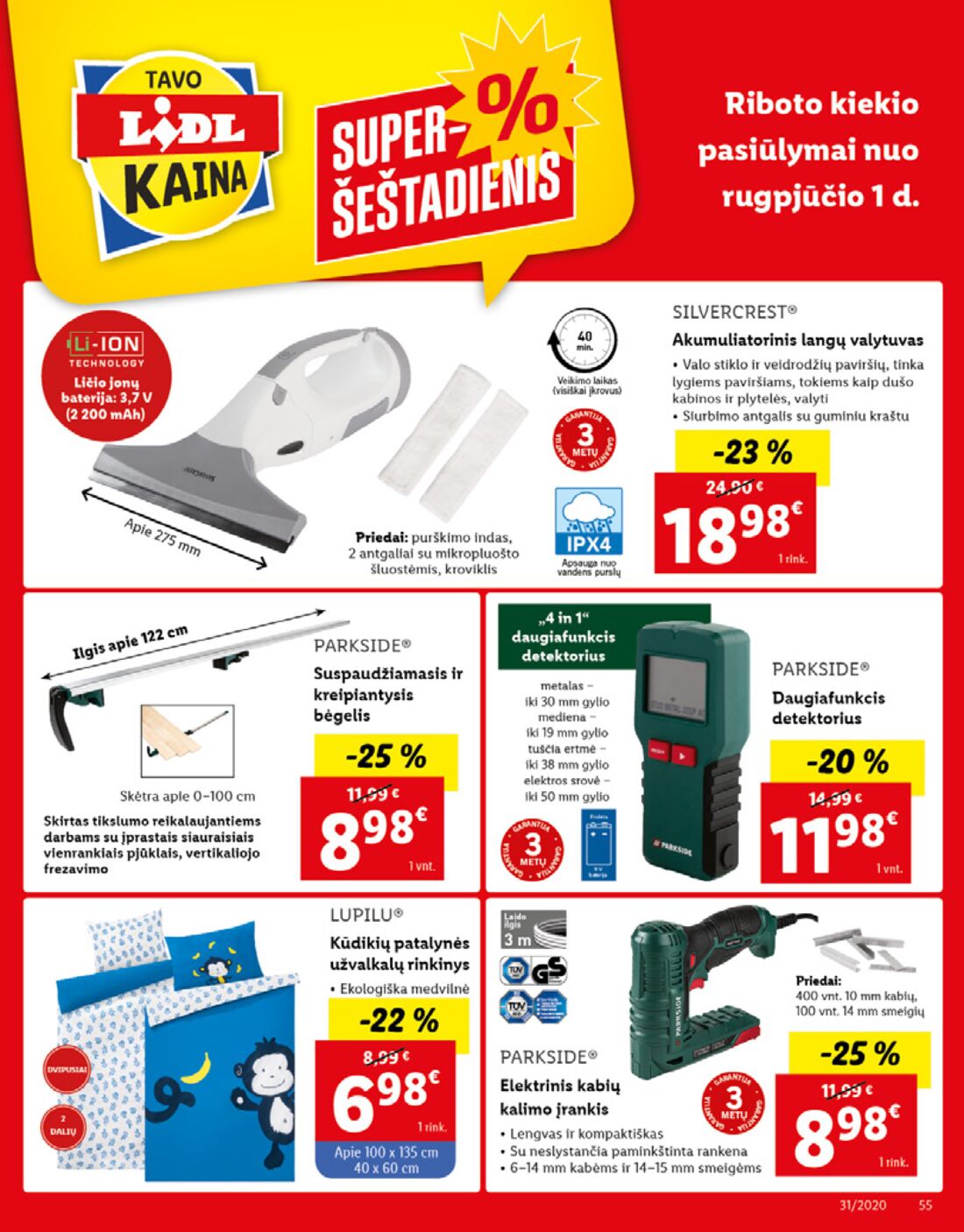 Lidl savaitinis leidinys akcijos nuo 
  2020-07-27 iki 
  2020-08-02 | Leidinukas.lt puslapis 55