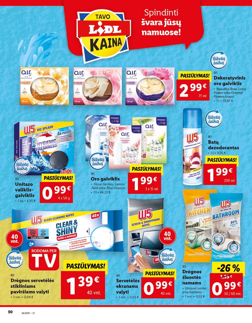 Lidl maisto prekių pasiūlymai akcijos nuo 
  2021-08-23 iki 
  2021-08-29 | Leidinukas.lt puslapis 30