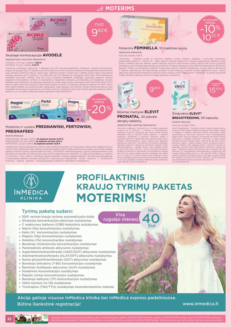 Euro vaistinė leidinys akcijos nuo 
  2021-09-01 iki 
  2021-09-30 | Leidinukas.lt puslapis 32