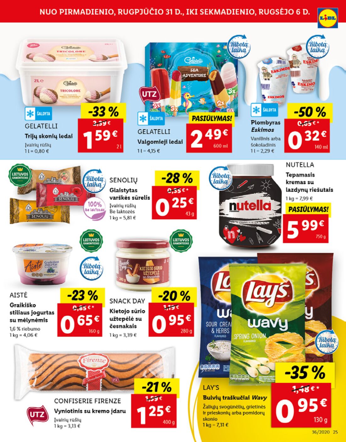 Lidl savaitinis leidinys akcijos nuo 
  2020-08-31 iki 
  2020-09-06 | Leidinukas.lt puslapis 25