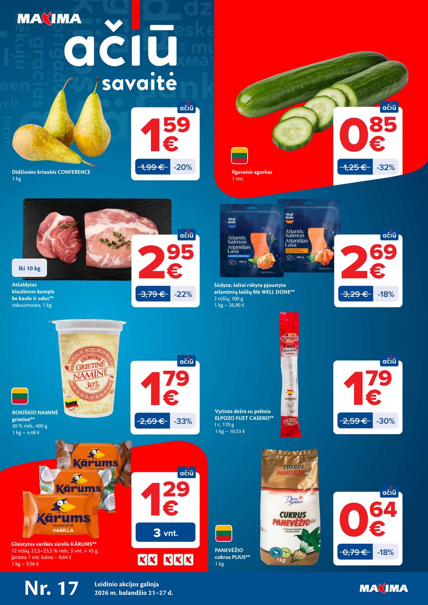 Maxima leidinys akcijos nuo 
  2026-04-21 iki 
  2026-04-27 | Leidinukas.lt puslapis 1