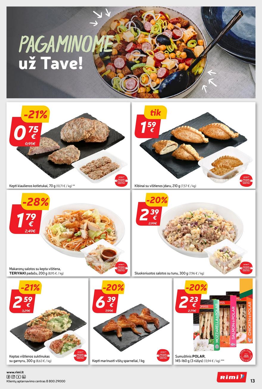 Rimi savaitinis leidinys akcijos nuo 
  2023-08-08 iki 
  2023-08-14 | Leidinukas.lt puslapis 13