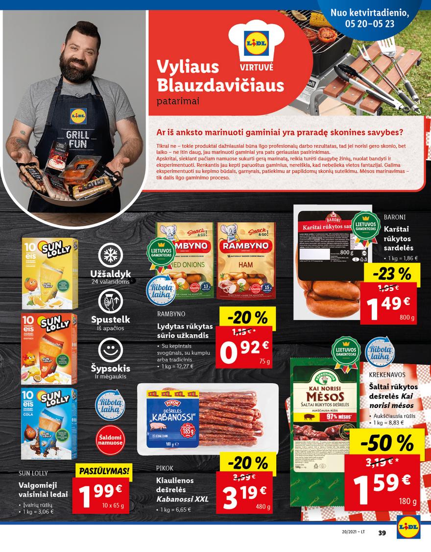 Lidl maisto prekių pasiūlymai akcijos nuo 
  2021-05-17 iki 
  2021-05-23 | Leidinukas.lt puslapis 39