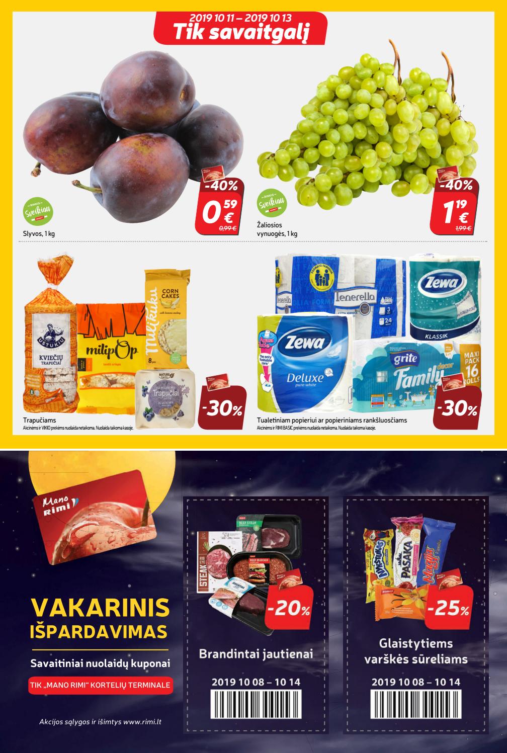 Rimi savaitinis leidinys akcijos nuo 
  2019-10-08 iki 
  2019-10-14 | Leidinukas.lt puslapis 23