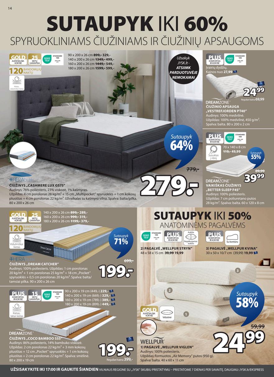Jysk leidinys akcijos nuo 
  2026-02-17 iki 
  2026-03-02 | Leidinukas.lt puslapis 14