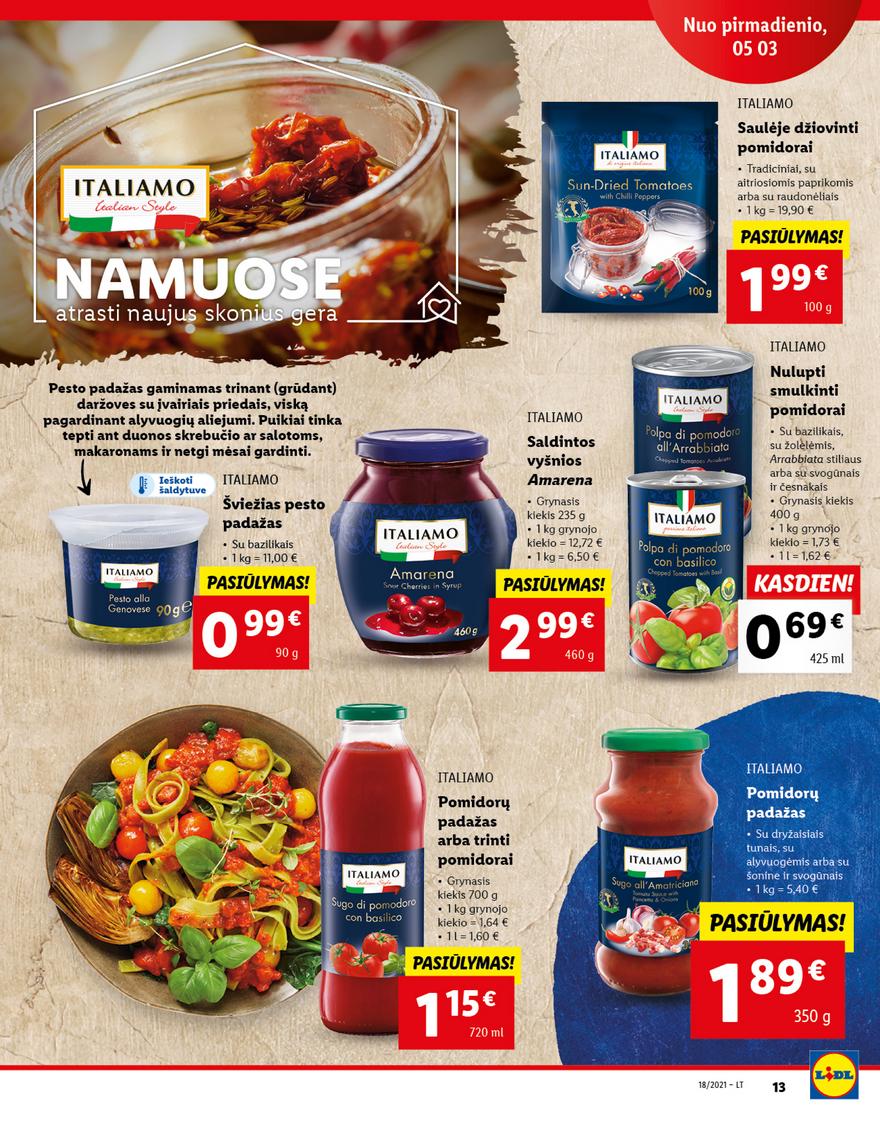 Lidl maisto prekių pasiūlymai akcijos nuo 
  2021-05-03 iki 
  2021-05-09 | Leidinukas.lt puslapis 13