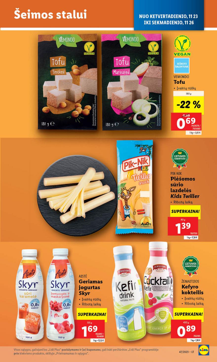 Lidl pasiūlymai akcijos nuo 
  2023-11-20 iki 
  2023-11-26 | Leidinukas.lt puslapis 47