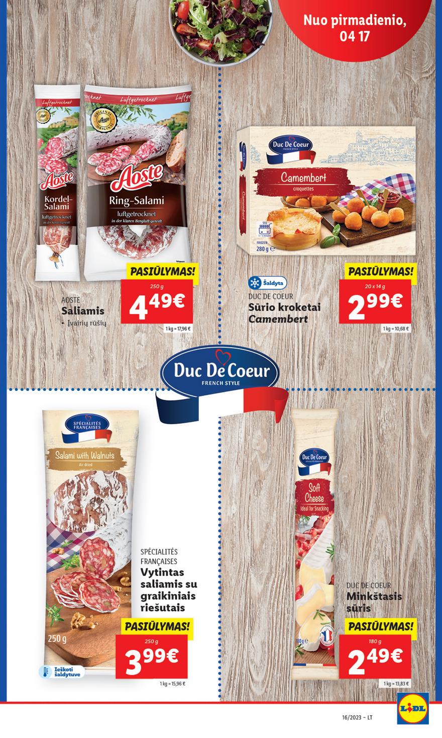 Lidl pasiūlymai akcijos nuo 
  2023-04-17 iki 
  2023-04-23 | Leidinukas.lt puslapis 17
