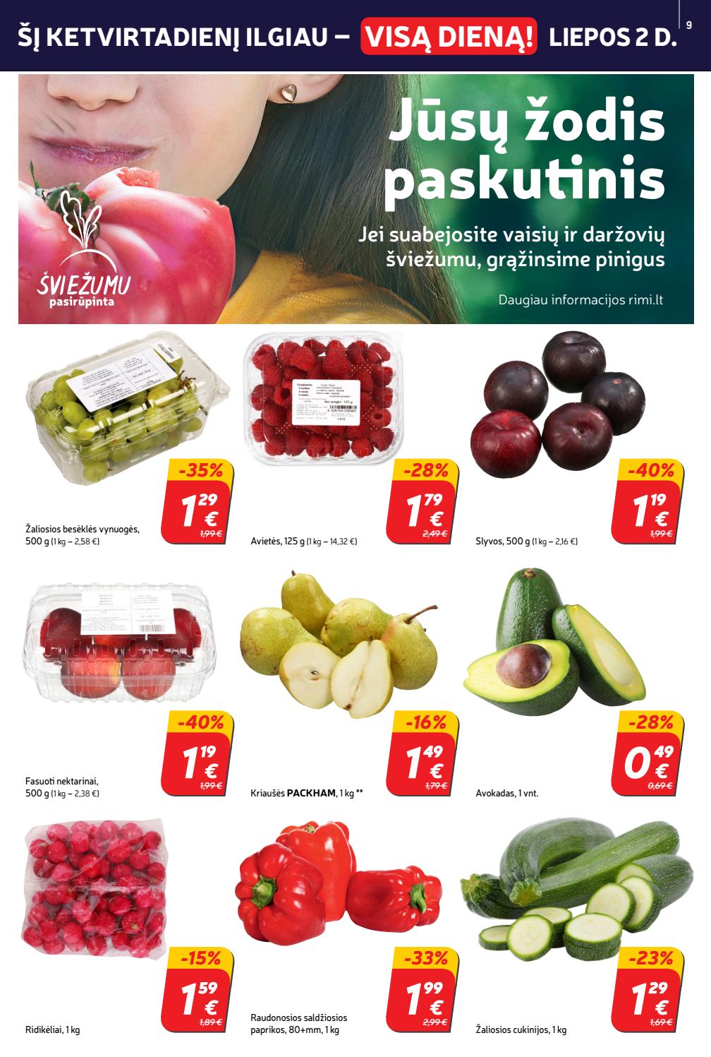 Rimi savaitinis leidinys akcijos nuo 
  2020-06-30 iki 
  2020-07-06 | Leidinukas.lt puslapis 9