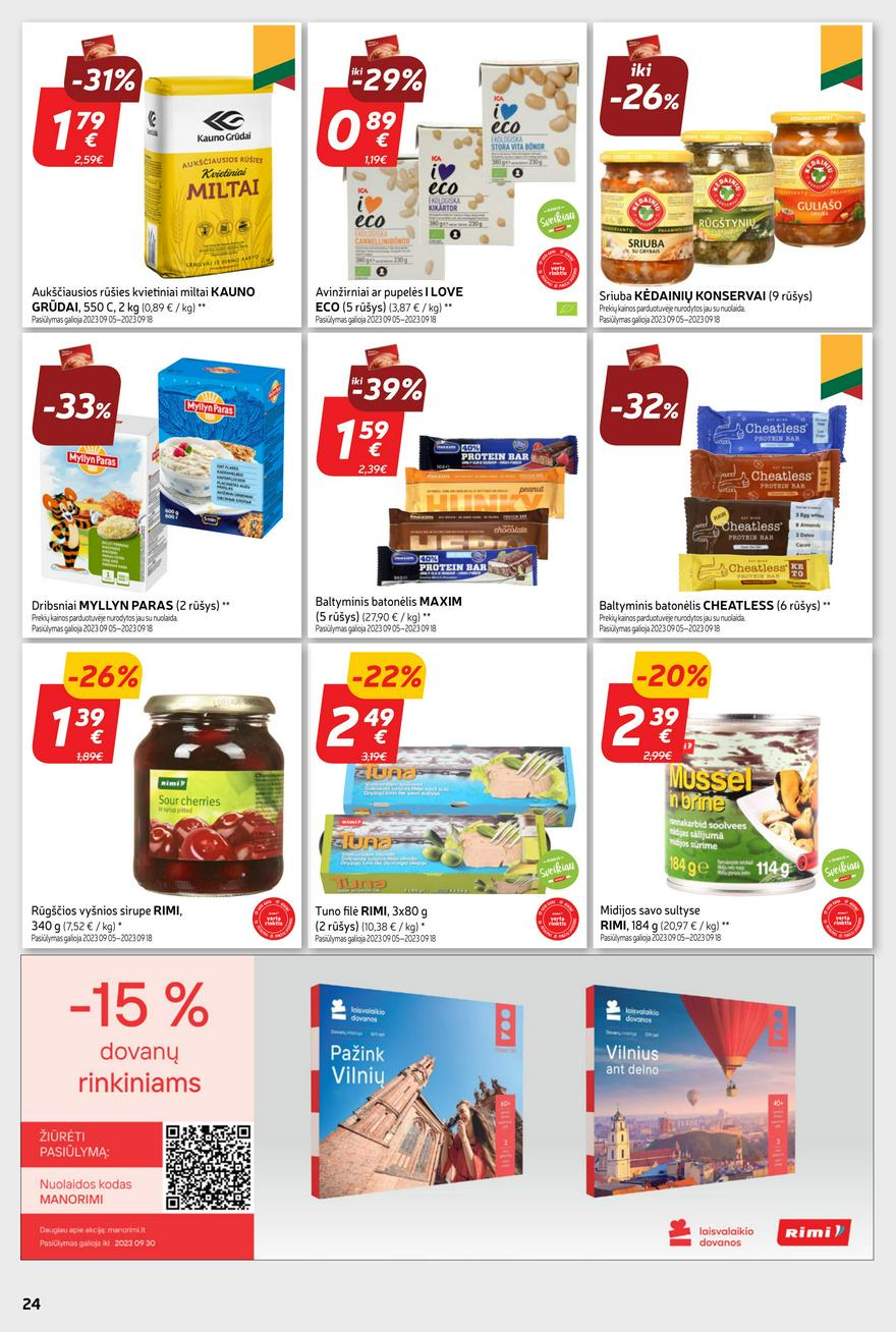 Rimi savaitinis leidinys akcijos nuo 
  2023-09-05 iki 
  2023-09-11 | Leidinukas.lt puslapis 24