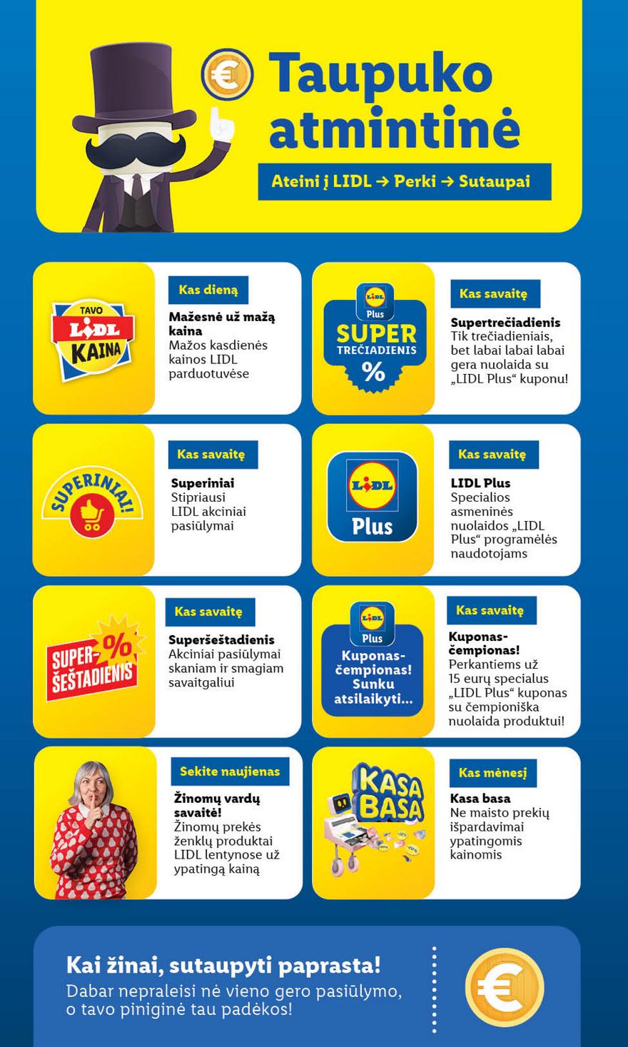 Lidl pasiūlymai akcijos nuo 
  2023-08-14 iki 
  2023-08-20 | Leidinukas.lt puslapis 56