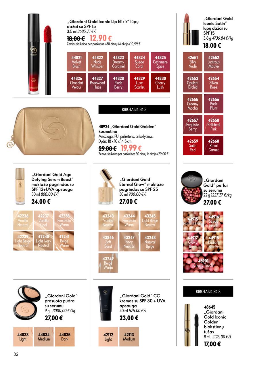 Oriflame katalogas akcijos nuo 
  2026-07-15 iki 
  2026-08-04 | Leidinukas.lt puslapis 32